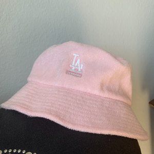Official Dodgers Pink Terrycloth Bucket Hat